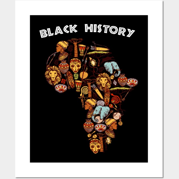 black history month african american Wall Art by AwesomeDesignArt